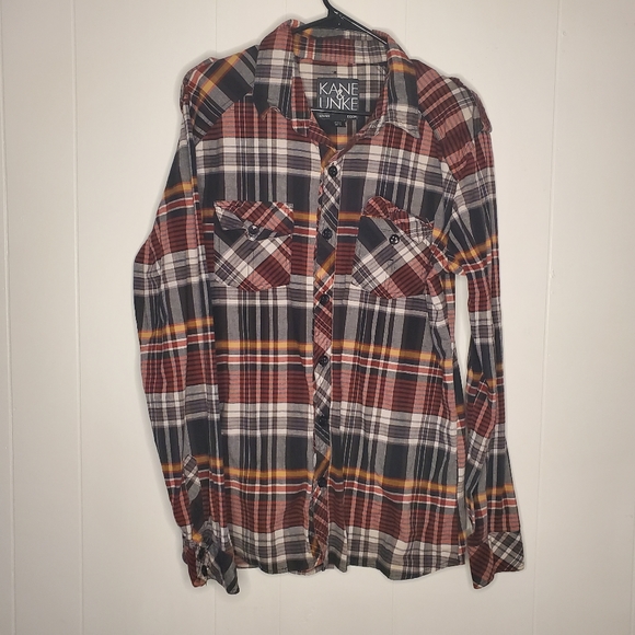 kane & unke Other - Kane Unke Mens Shirt XL Plaid Grunge Punk Country 90s
